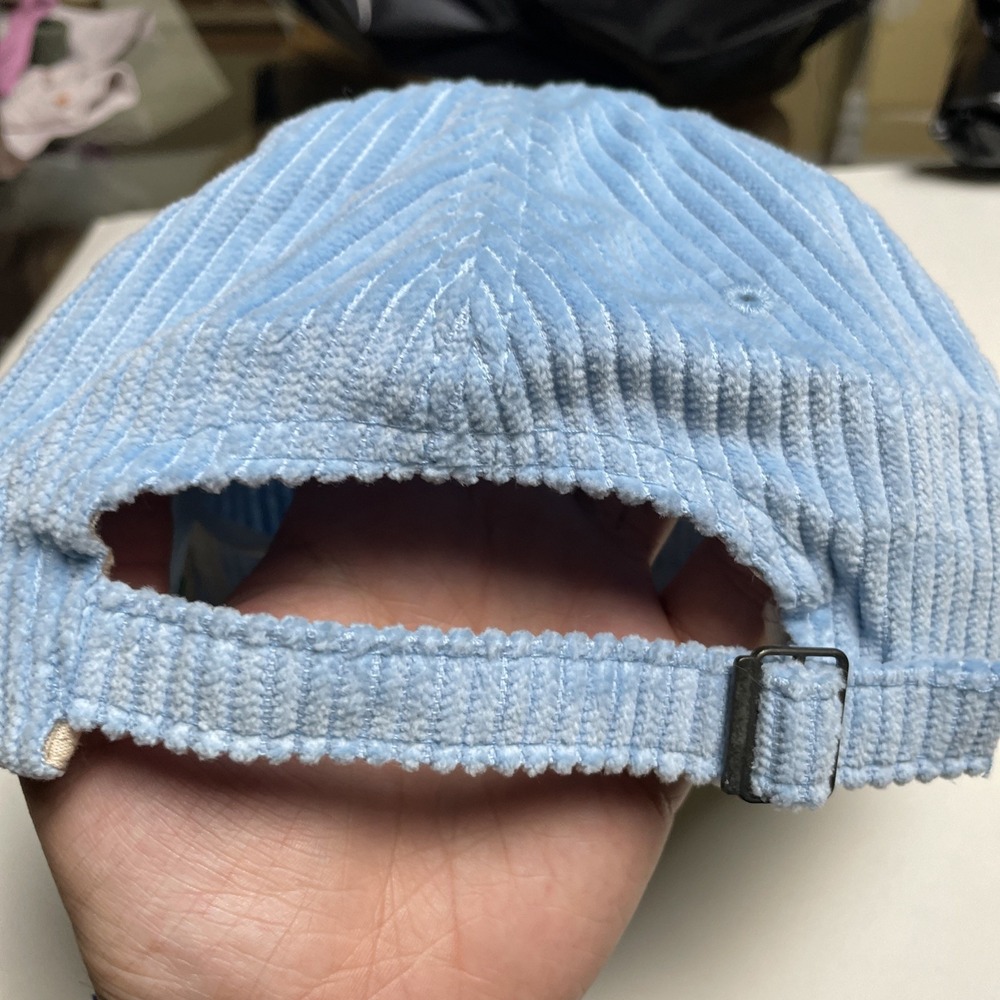 Snap Light Blue Corduroy Hat with Orange Embroidery - Picture 4 of 6
